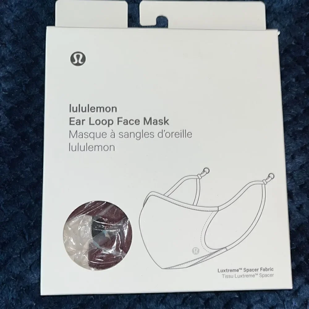 BNIB Red Garnet South Carolina New unisex Lululemon Ear Loop Face Mask in Box